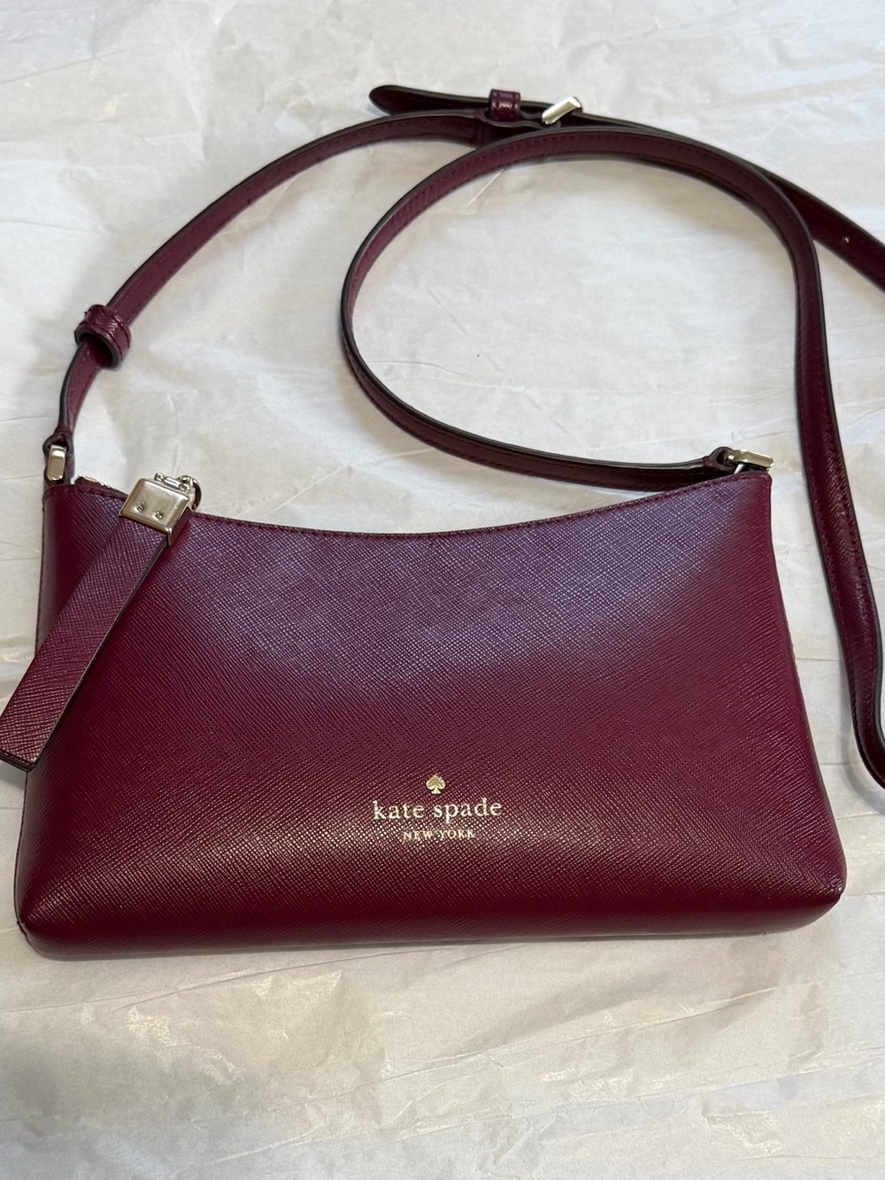 kate spade Burgundy Leather Crossbody Bag